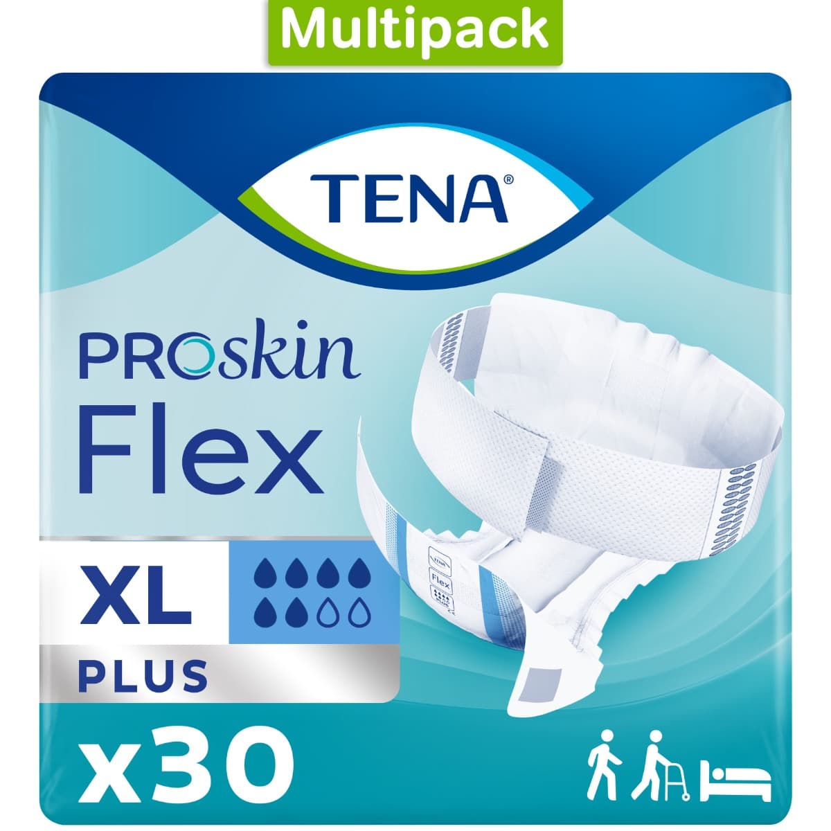 TENA Proskin Flex Plus Slips - XL - Case Saver - 3 Packs of 30