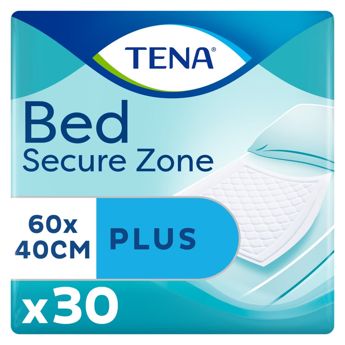 TENA Bed Plus Secure Zone Pads - 40x60cm - 30 Pack