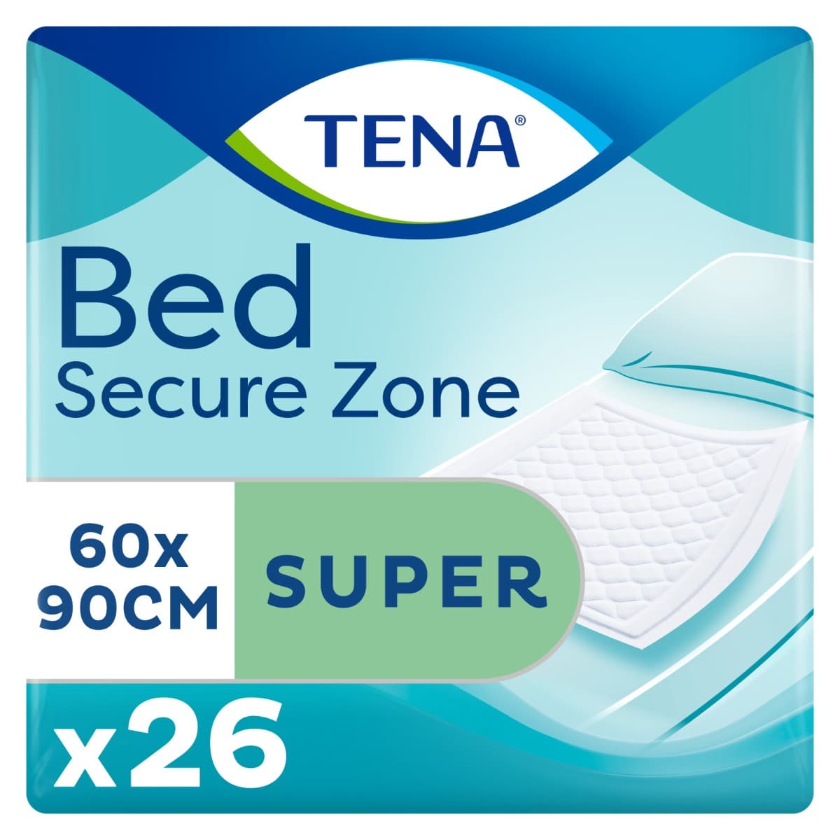TENA Bed Super Secure Zone Pads - 60x90cm - 26 Pack