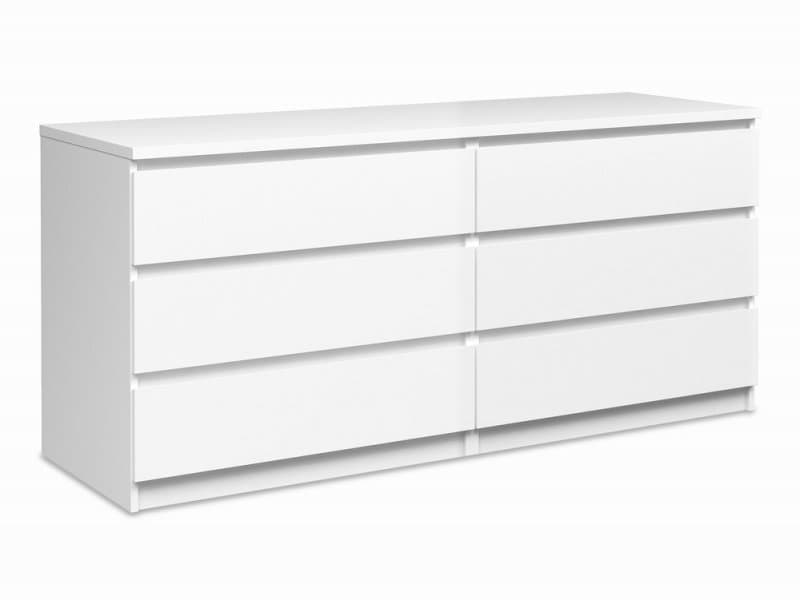 Furniture To Go Naia White High Gloss 33 Drawer Wide Chest of Drawers