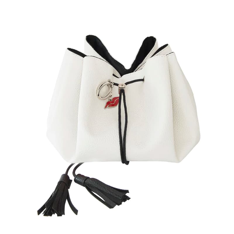 Donna May London Lay Flat Faux Leather Makeup Bag Porcelain