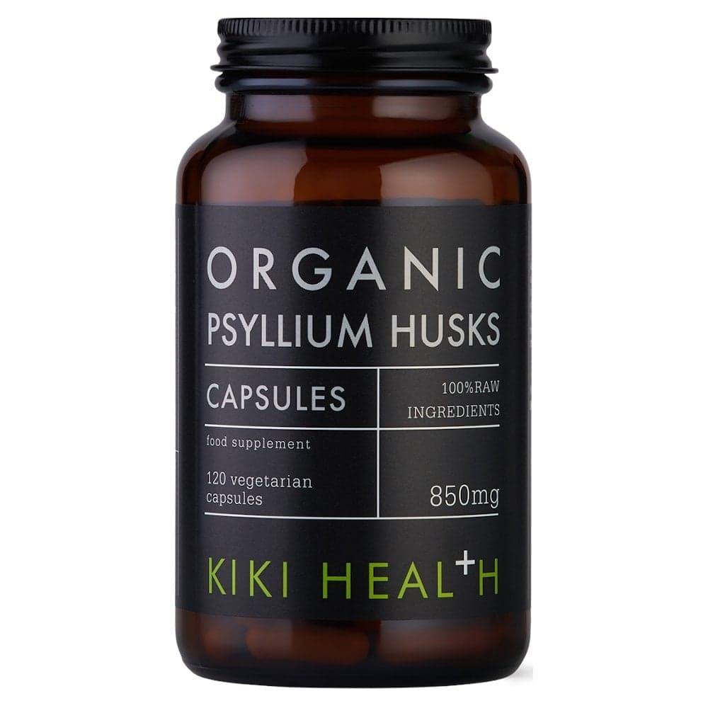 KIKI Health Organic Psyllium Husks - 120 x 850mg Vegicaps