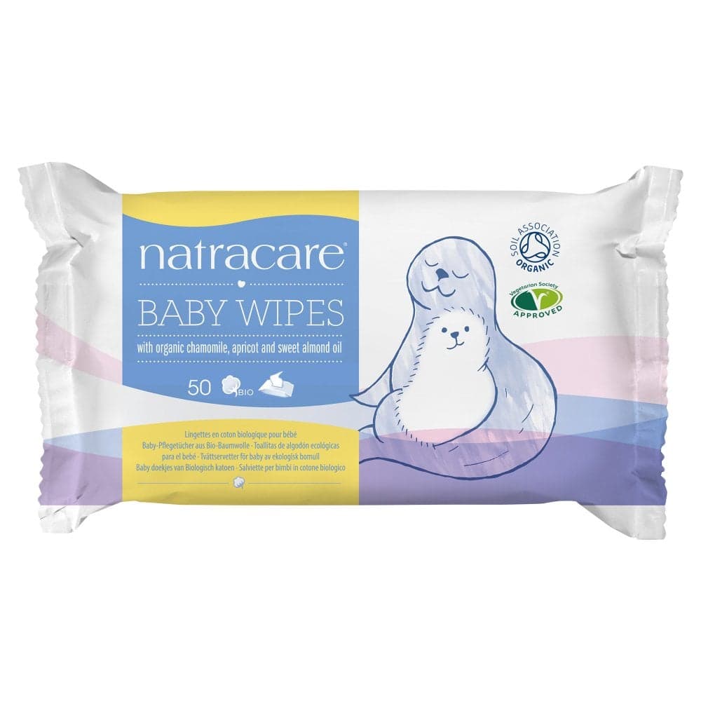 Natracare Organic Cotton Baby Wipes - 50 Wipes