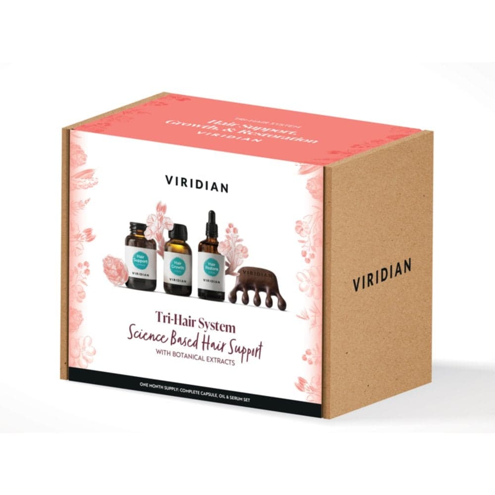 Viridian Tri-Hair System Range - 1 x 50ml, 1 x 100ml, 1 x 60 Capsules