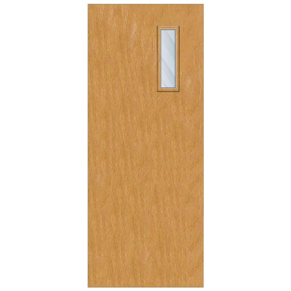 Crown Oak Cellular Core Clear Laminate Glazed Internal Door 1981mm x 762mm x 44mm | 450mm x 150mm VP