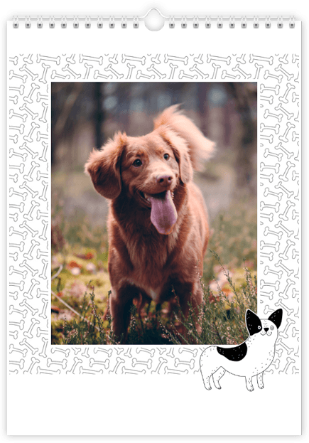 A Calendar with a Dog