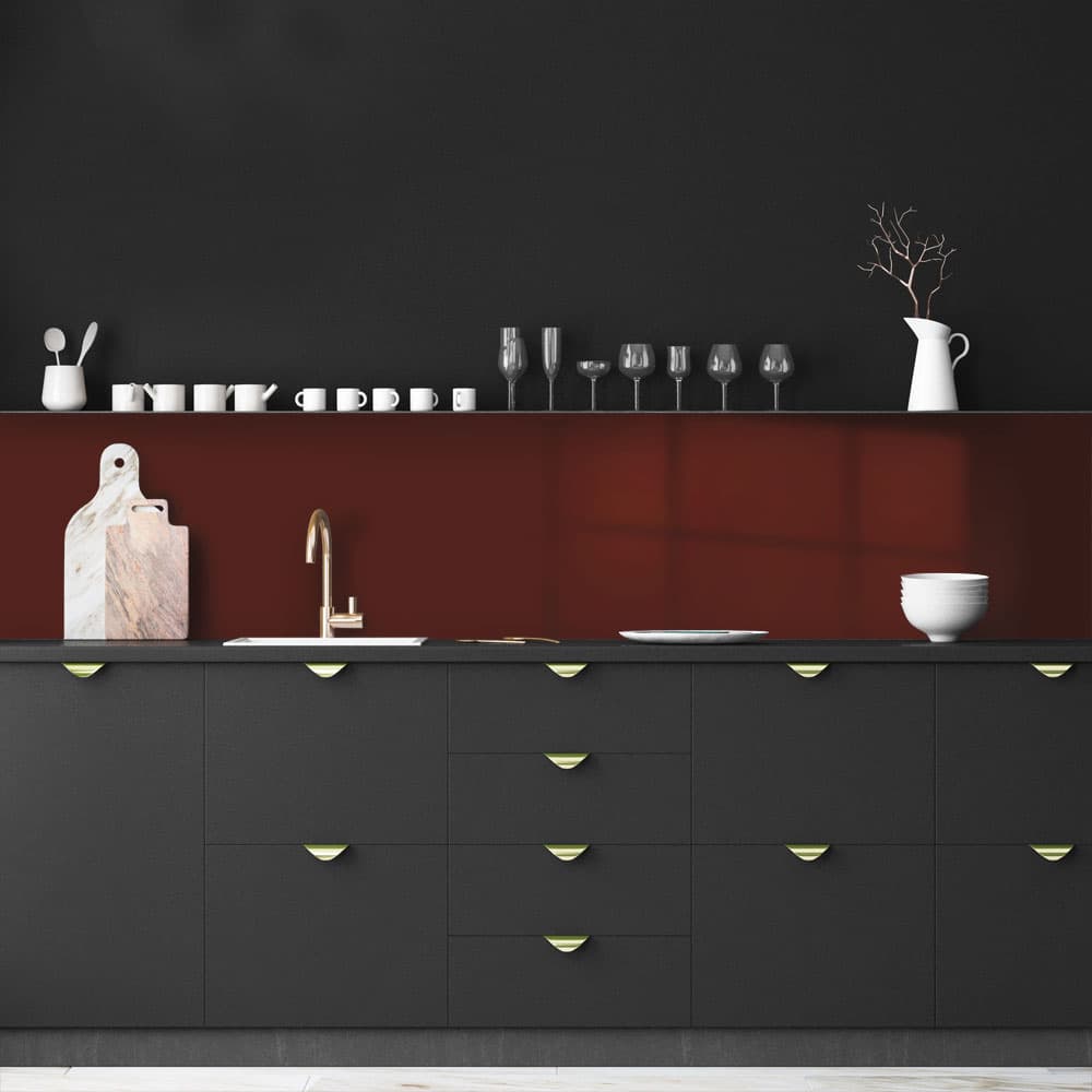 Earth Plum Splashback - Custom Size - Acrylic - Standard Colour - Custom Splashbacks