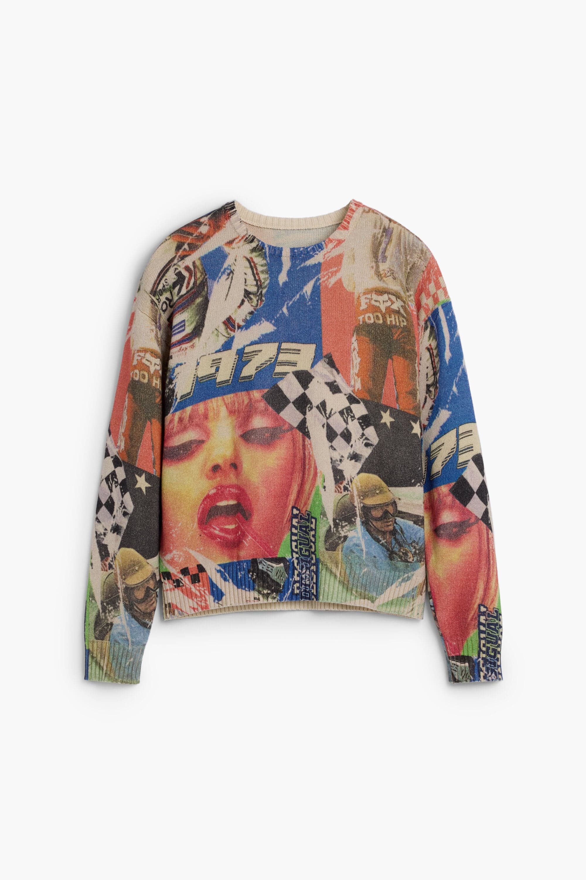 Desigual, Collage print sweater, Cotton, M