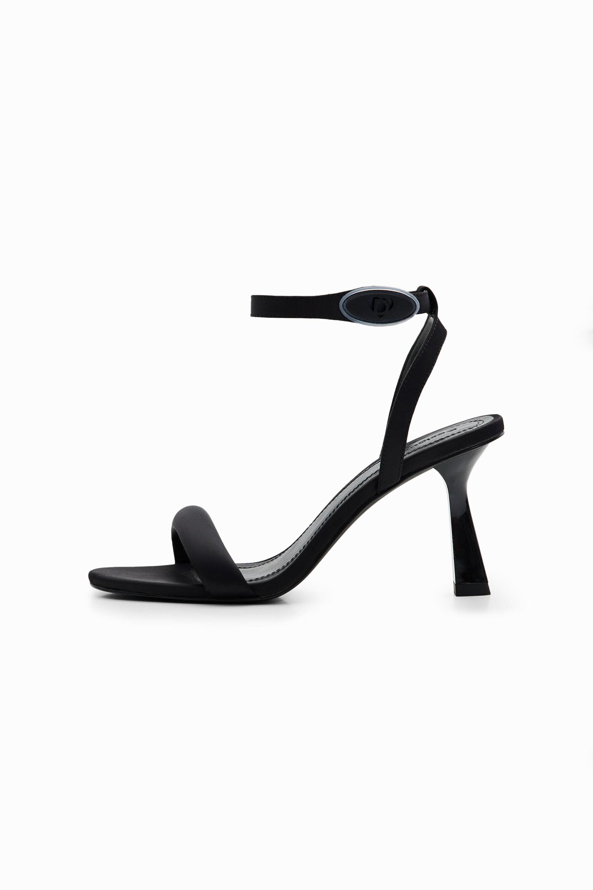 Desigual, Ankle strap heeled sandal, Women, Polyester, Black, 39