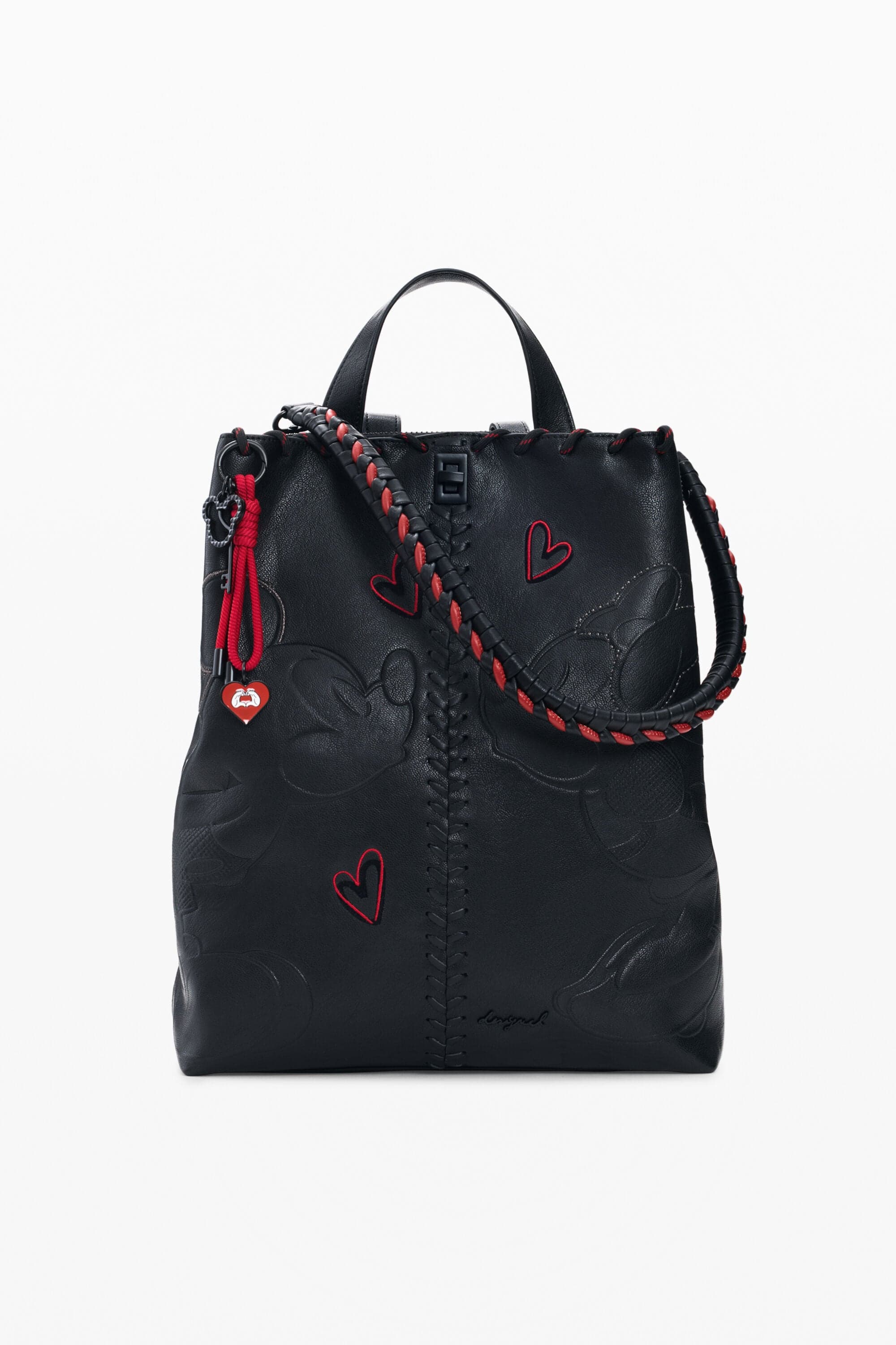 Desigual, Medium Mickey Mouse backpack, Women, Polyurethane, Black, U