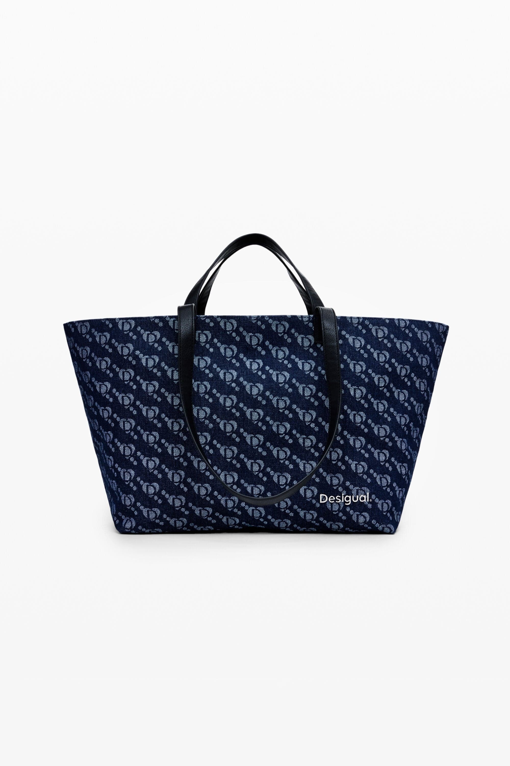 Desigual, Desigual logo shopper bag, Outlet, Blue, U