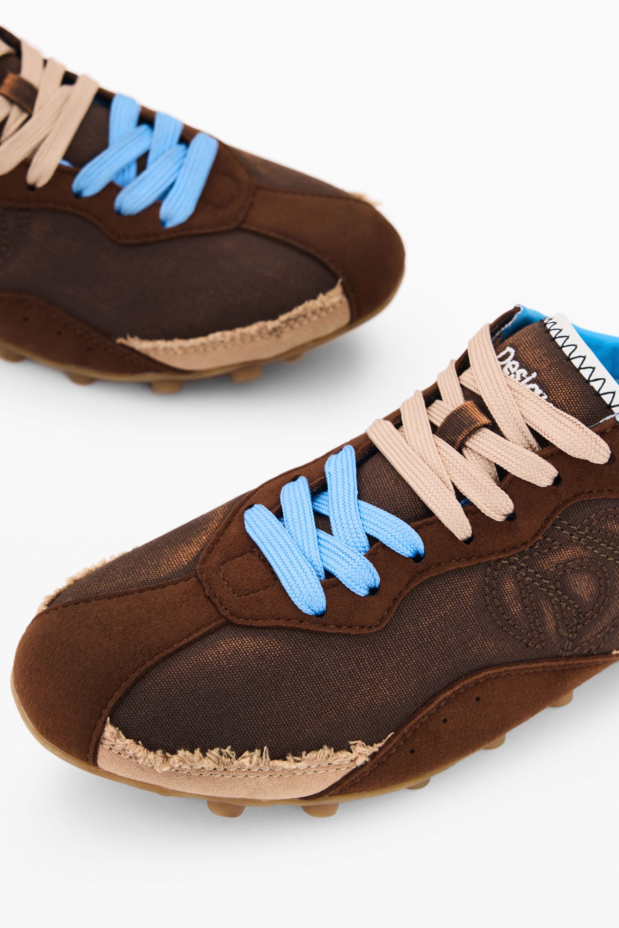 Desigual, Retro sports sneakers, Brown, 37