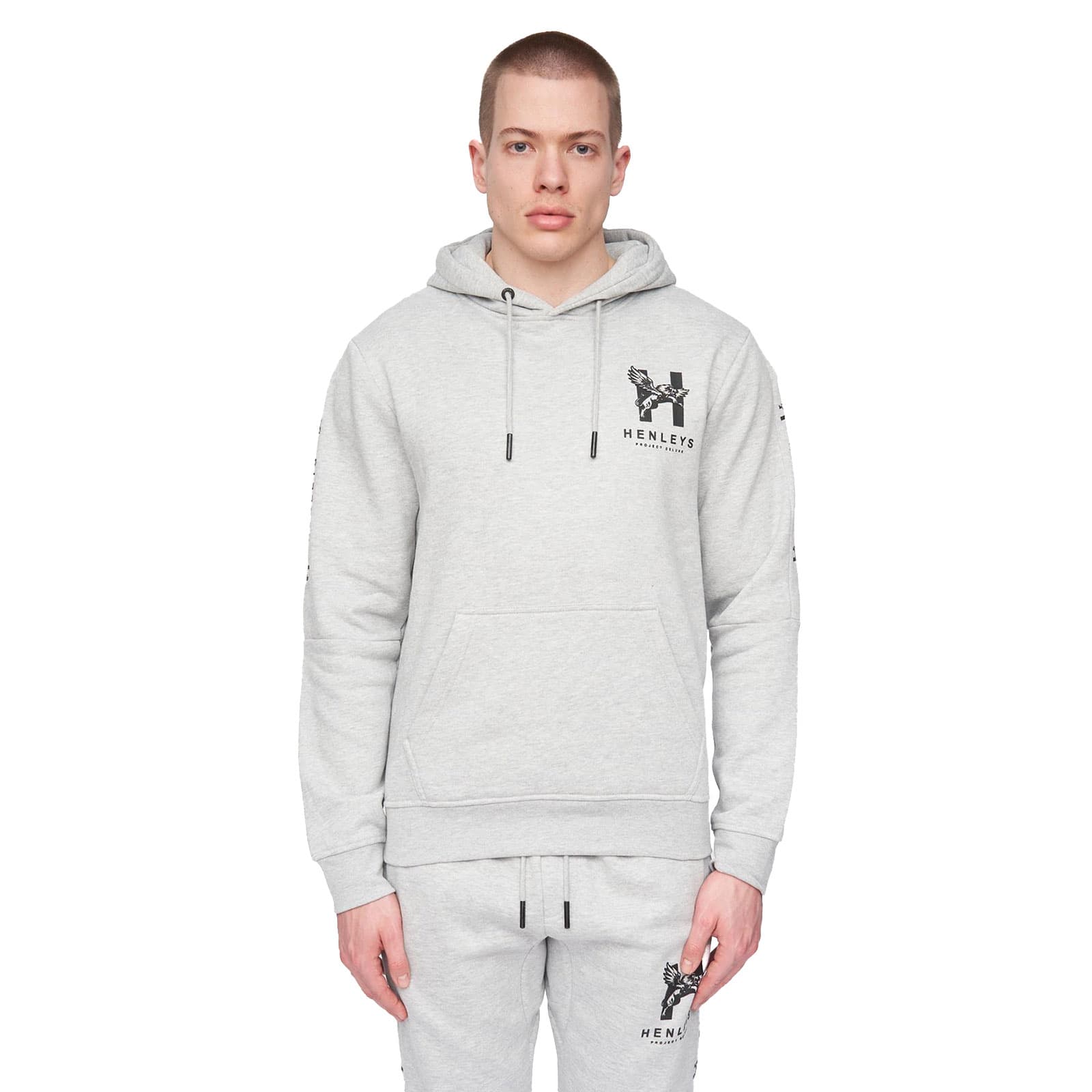 Henleys Tapehen Hoodie Men's | Hoodies | Grey Marl | UK Size XL
