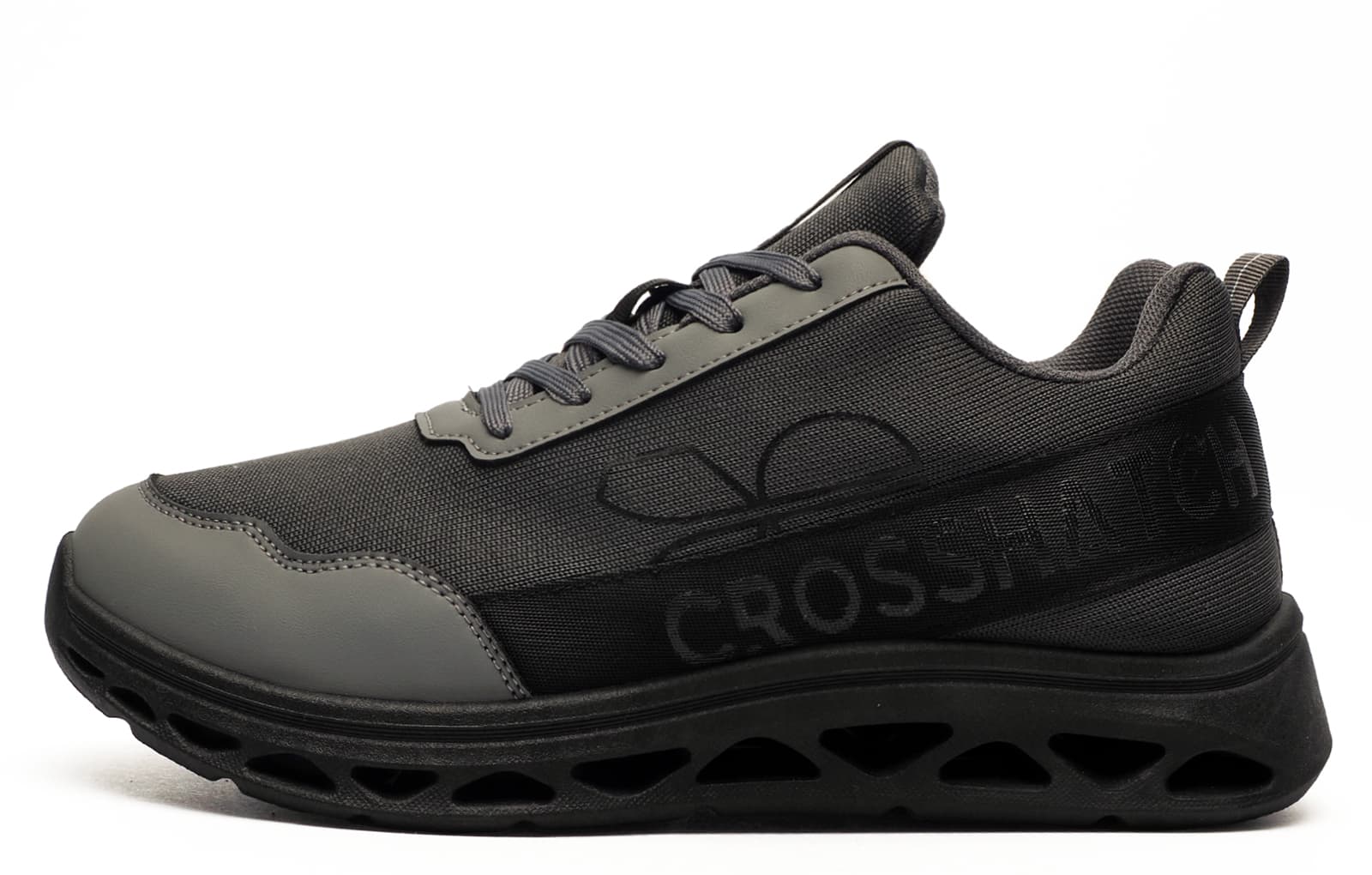 Crosshatch Jesmond Ultimate Men's Trainers Size: 11 Colour : Darkest Grey / Black