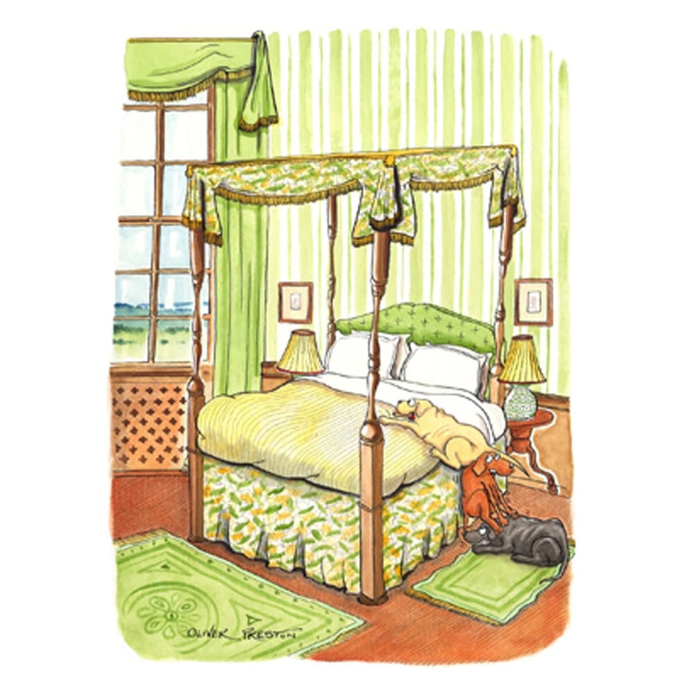 Oliver Preston Greetings Card - Changed the Sheets