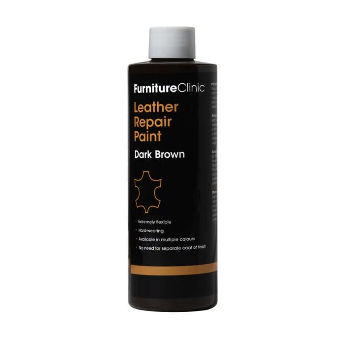 Dark Brown Leather Paint for Repairing Leather Furniture & Clothing - Repair Scuffs, Scratches & Faded Colour - Restore Colour to Sofa, Car Seats,