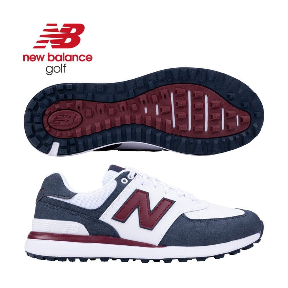 New Balance 574 Greens v2 Blue/White/Red Golf Shoes - UK9.5 Size: UK9.