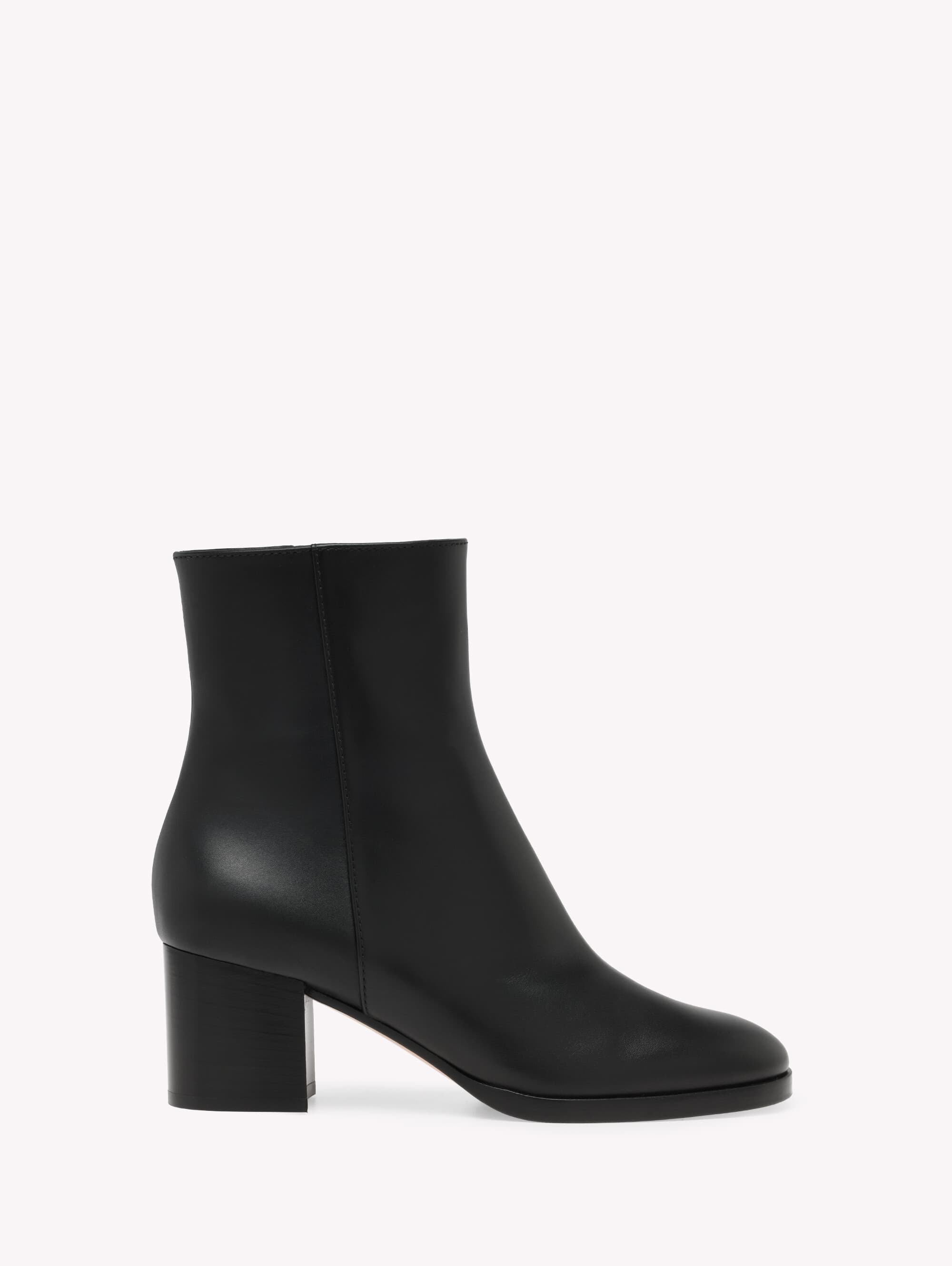 Gianvito Rossi - SANTIAGO BOOTIE, Woman, BLACK - CALF, Size: 40