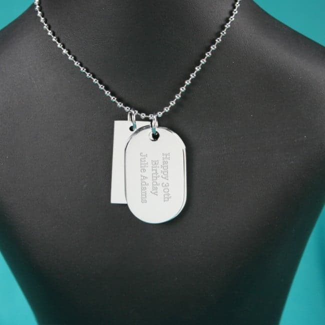 Engraved Set Of Three Dog Tags