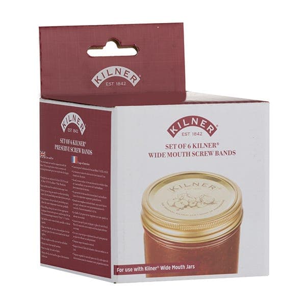 Kilner Set Of 6 Wide Mouth Screw Bands