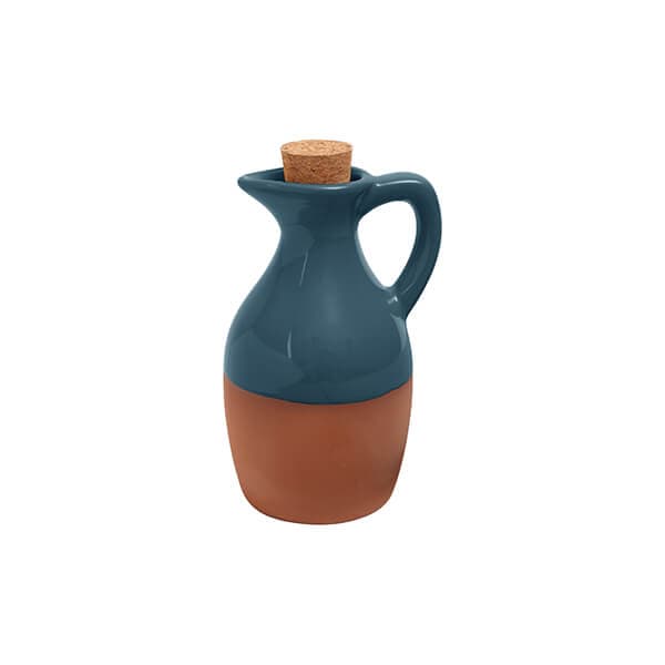 Dexam Sintra Glazed Terracotta Oil Drizzler Ink Blue