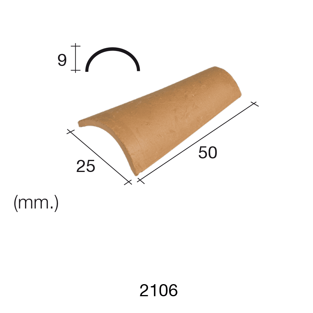 Aedes Ars Arabian Red Roof Tile 25 x 50 x 9 (Pack of 25 Tiles)