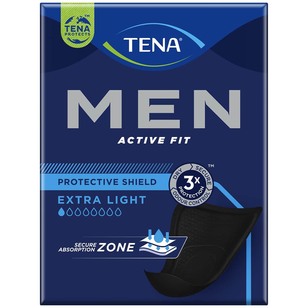 TENA Men Active Fit Protective Shield Extra Light (140ml) 14 Pack