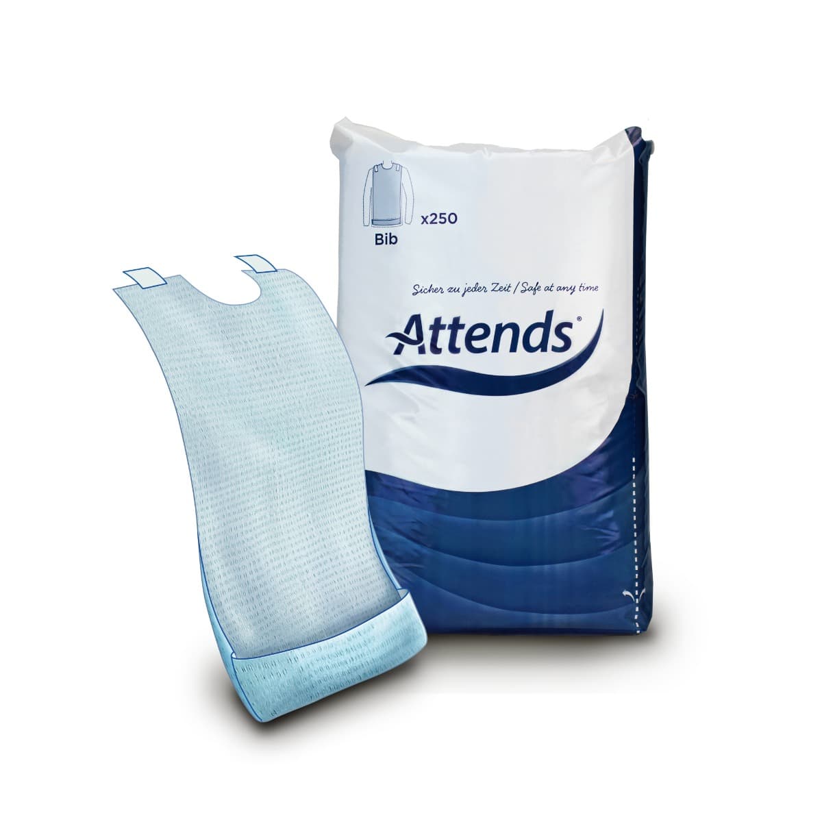 Attends Disposable Bibs - 250 Pack
