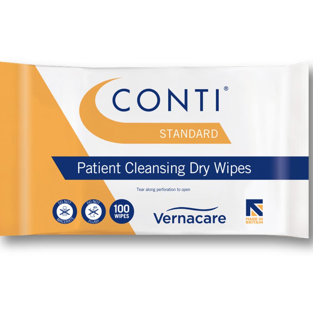 Conti Standard Cleansing Dry Wipes - Regular - 100 Pack