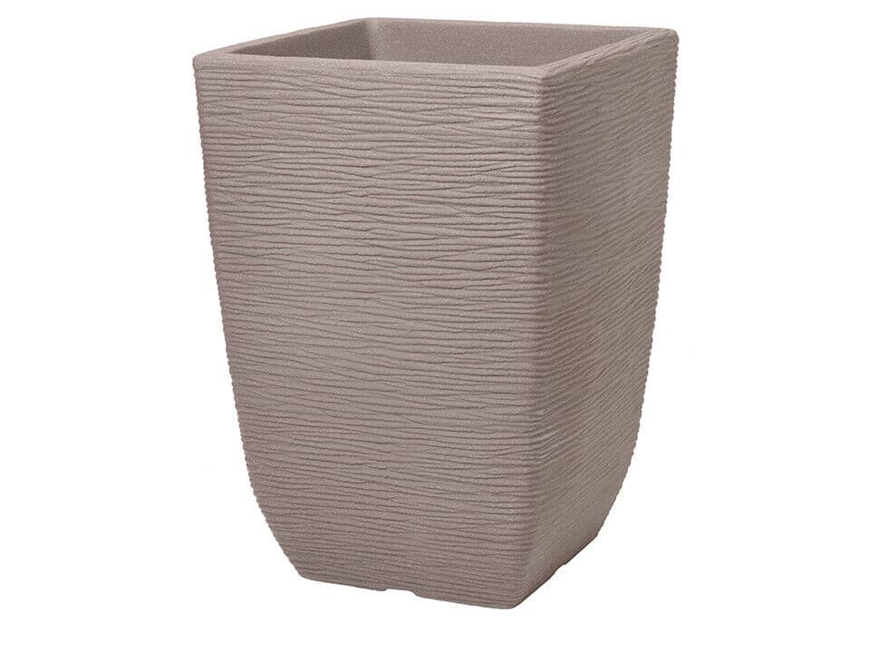 Stewart 33cm Cotswold Tall Square Planter (Dark Brown)