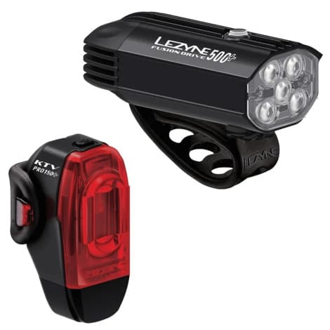 Lezyne Fusion Drive 500+ KTV Drive Pro+ LED Bike Lightset - Black / Light Set / Rechargeable