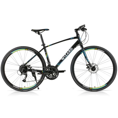 Wizard Road Sport 1.7 Hybrid Bike - Black / Blue / Yellow / 23"
