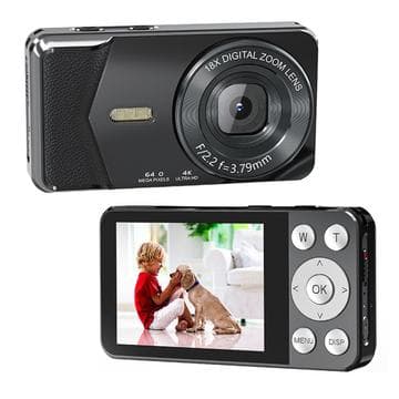 A59 Compact Digital Camera with 2.8″ IPS Screen - 64MP - Black