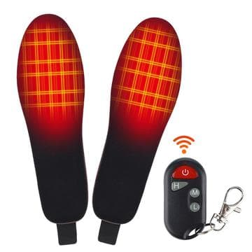 Electric Heated Insoles with Remote Control - Size: 41-46 - Black