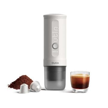 OutIn Nano 7500mAh Portable Coffee Maker for Ground Coffee & Capsules - White