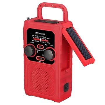 Retekess TR201 Portable Hand Crank Radio / Power Bank - Red