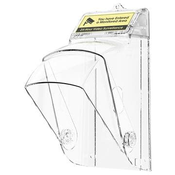 Rotating Waterproof Cover for Doorbell with Anti-Theft Label - Clear