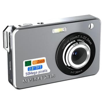 X800 2.8 HD Digital Camera with Video Recording, 16x Zoom - Silver