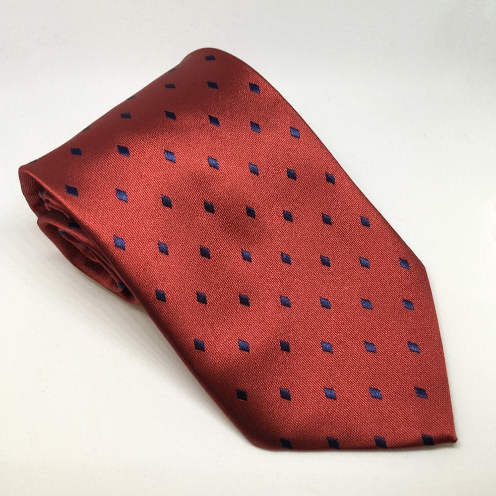Equetech Junior Diamond Show Tie - Red/Navy