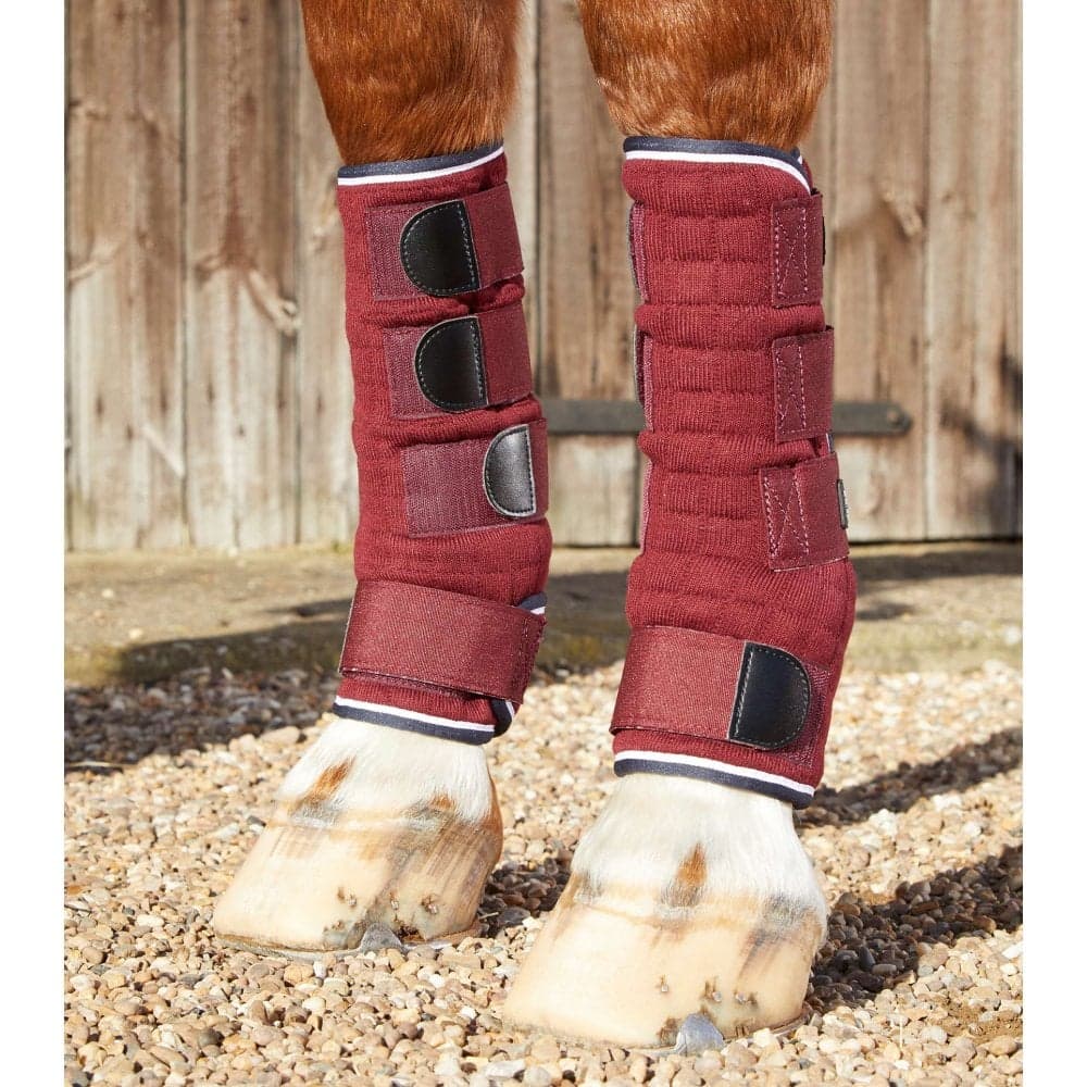 Premier Equine Quick Dry Leg Wraps - Burgundy Size: Large