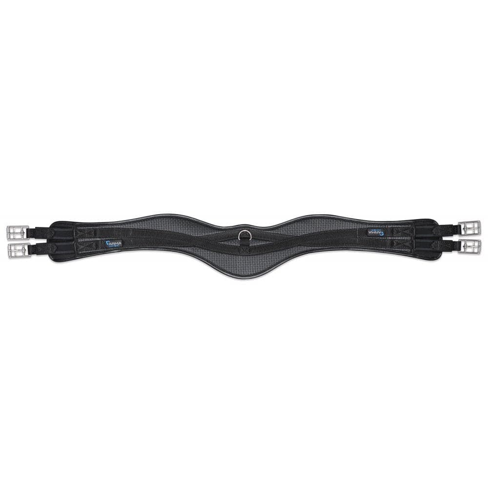 Shires Anti-Chafe Anatomic Girth with Elastic - Black Size: 48"