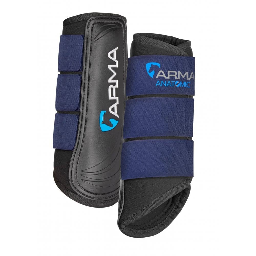 Shires Arma Neoprene Brushing Boots - Navy Blue Size: Cob