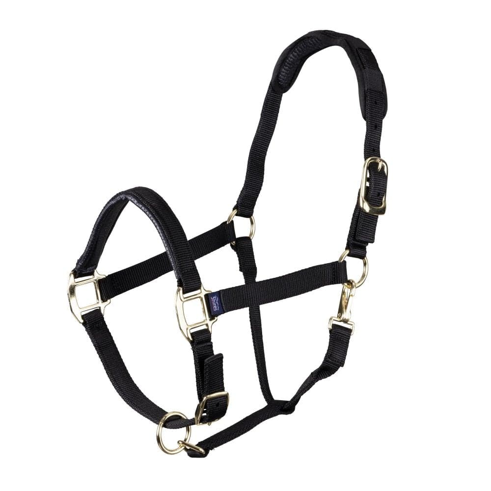 Shires ARMA Topaz Nylon Pony/Horse Headcollar - Black Size: Cob