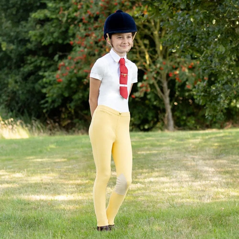 Supreme Products Champion Junior Show Rider Jodhpurs - Canary Yellow S