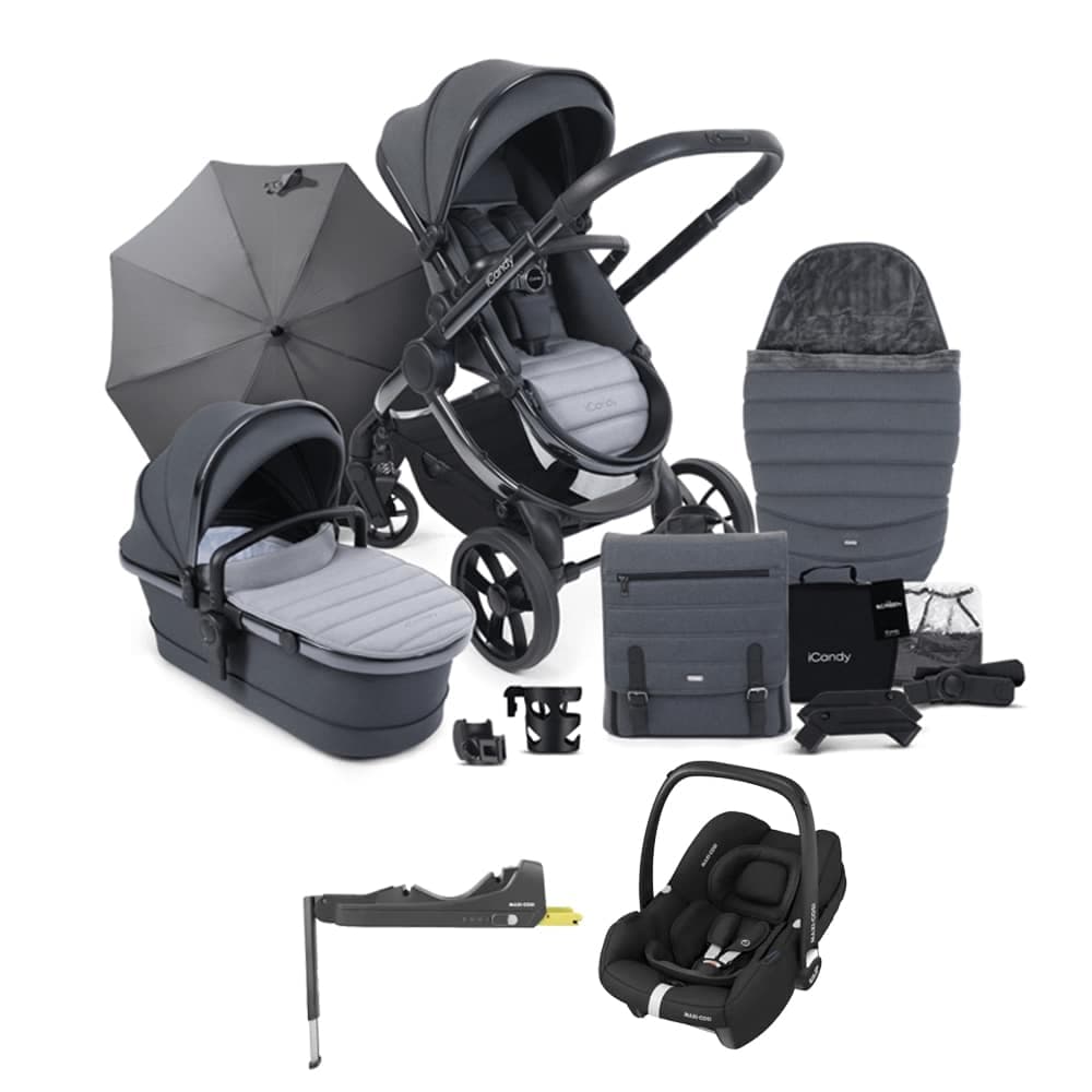 iCandy Peach 7 Complete Travel System with Maxi-Cosi CabrioFix Car Seat & Base - Truffle
