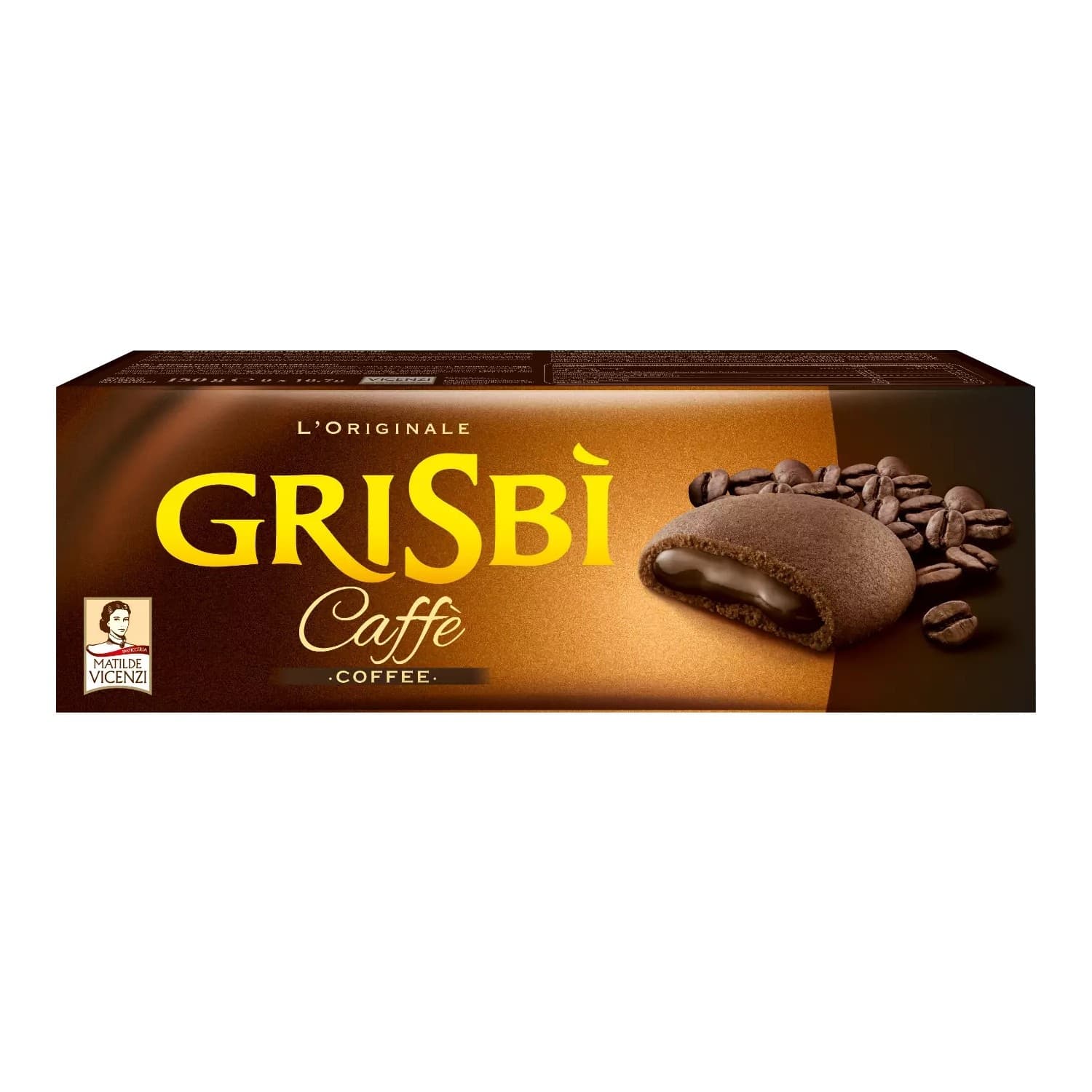 Grisbì Coffee Cookies (135g) | Indulgent Coffee-Filled Biscuits