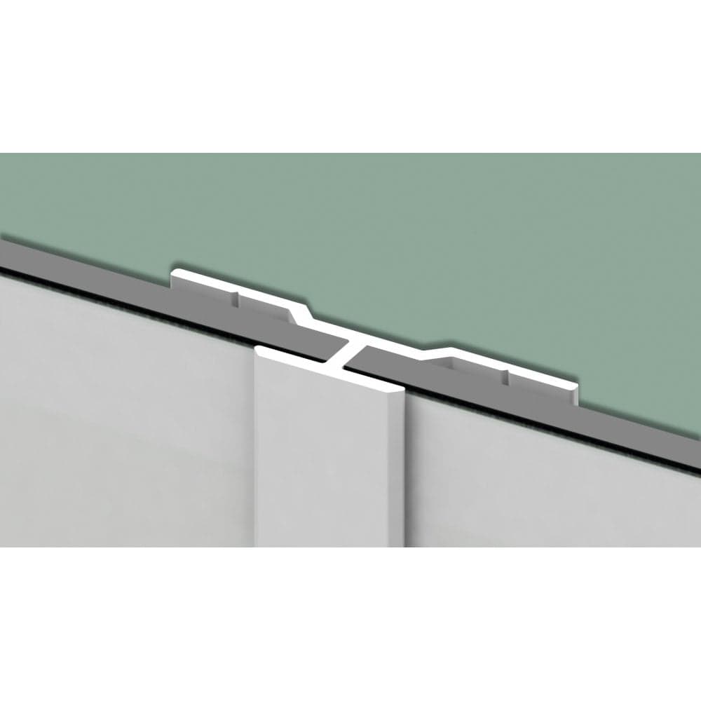 Kinewall H Profile in Silver Assembling 2 panels in a row Finish: Sliver