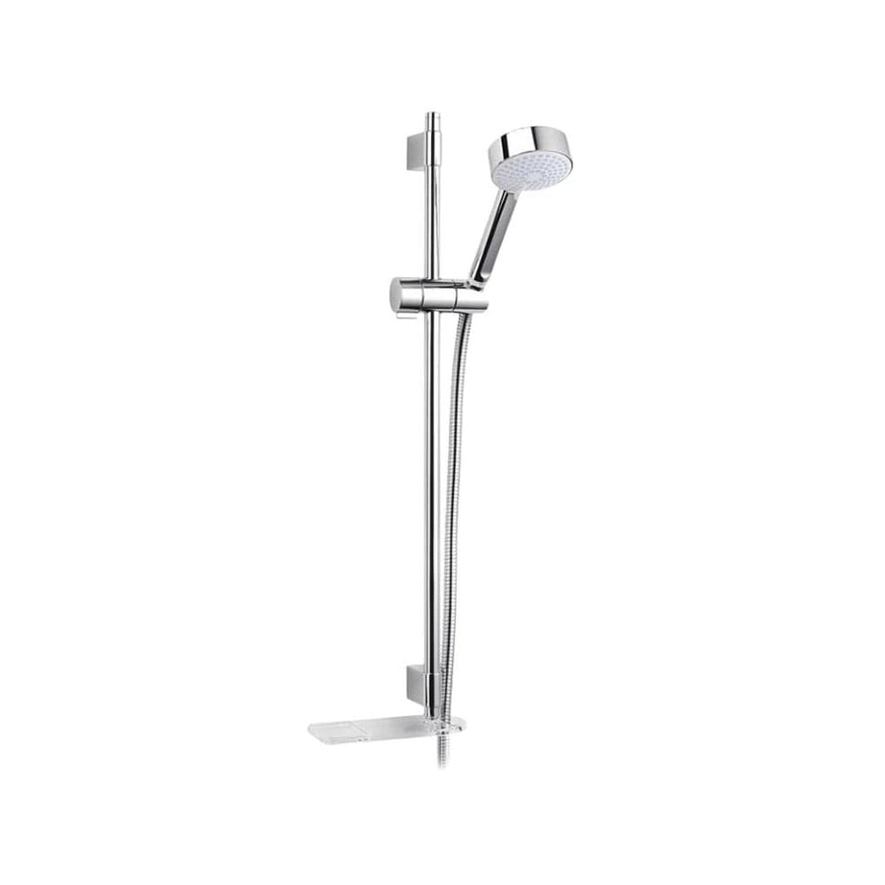 Mira Beat Slider Shower Rail Kit, Multi Function Shower Handset - White/Chrome Finish: White