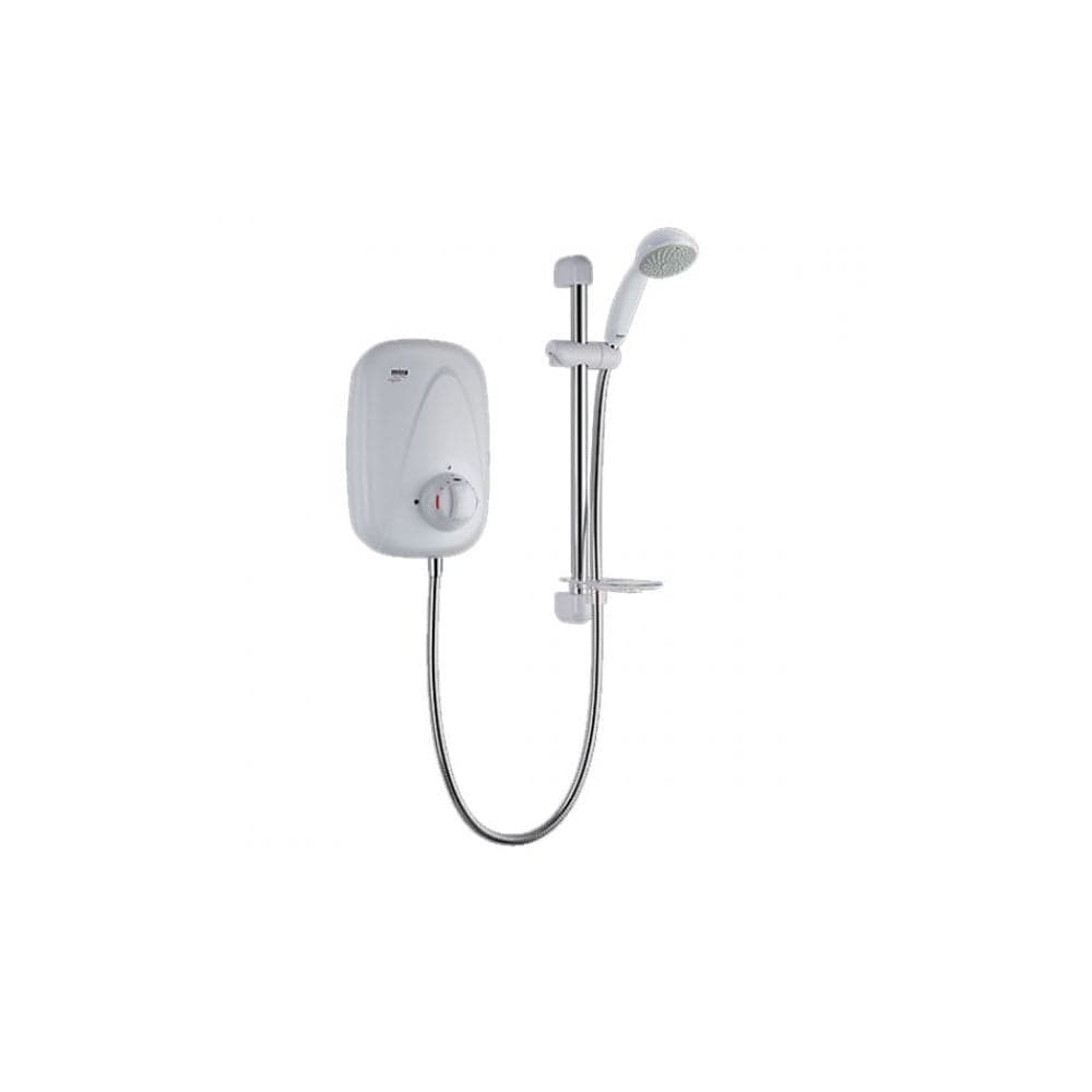 Mira Vigour Manual Power Shower - White/Chrome
