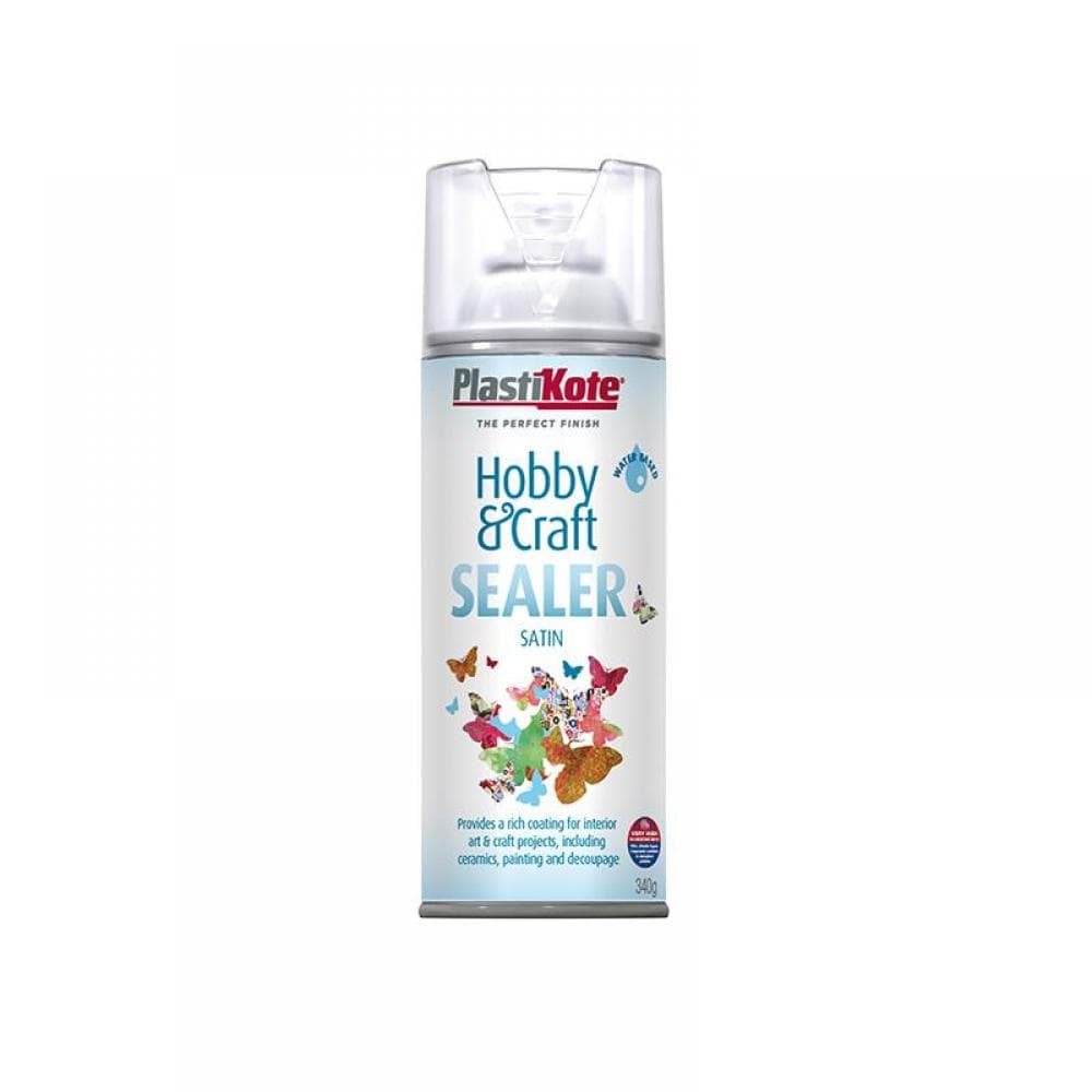 Plastikote 414002 Hobby & Craft Sealer Spray Clear Satin 400Ml
